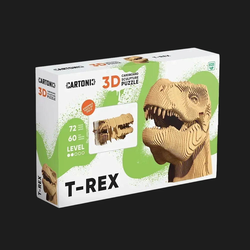 Картонний 3D пазл-конструктор Cartonic Тиранозавр Рекс (T-Rex) (CARTREX)