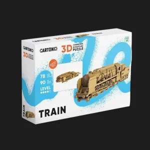 Картонный 3D пазл-конструктор Cartonic Поезд (Train) (CARTTRAIN)