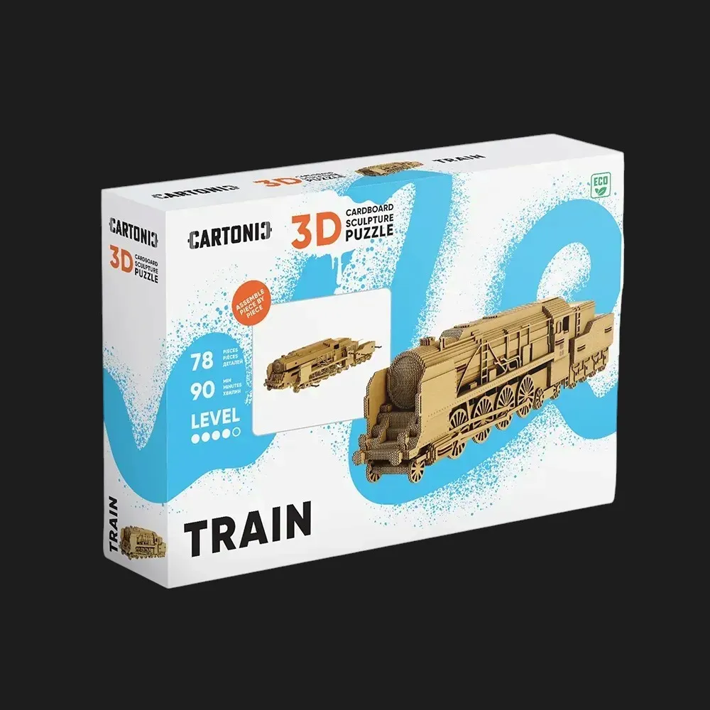 Картонний 3D пазл-конструктор Cartonic Потяг (Train) (CARTTRAIN)