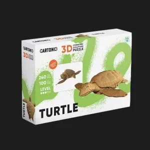 Картонный 3D пазл-конструктор Cartonic Черепаха (Turtle) (CARTTURT)