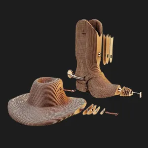Картонний 3D пазл-конструктор Cartonic Western hat and boot (CARTWEST)