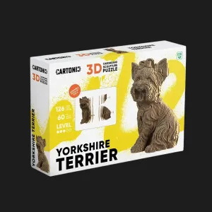 Картонный 3D пазл-конструктор Cartonic Йоркширский терьер (Yorkshire terrier) (CARTYORK)