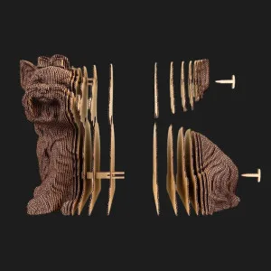 Картонный 3D пазл-конструктор Cartonic Йоркширский терьер (Yorkshire terrier) (CARTYORK)