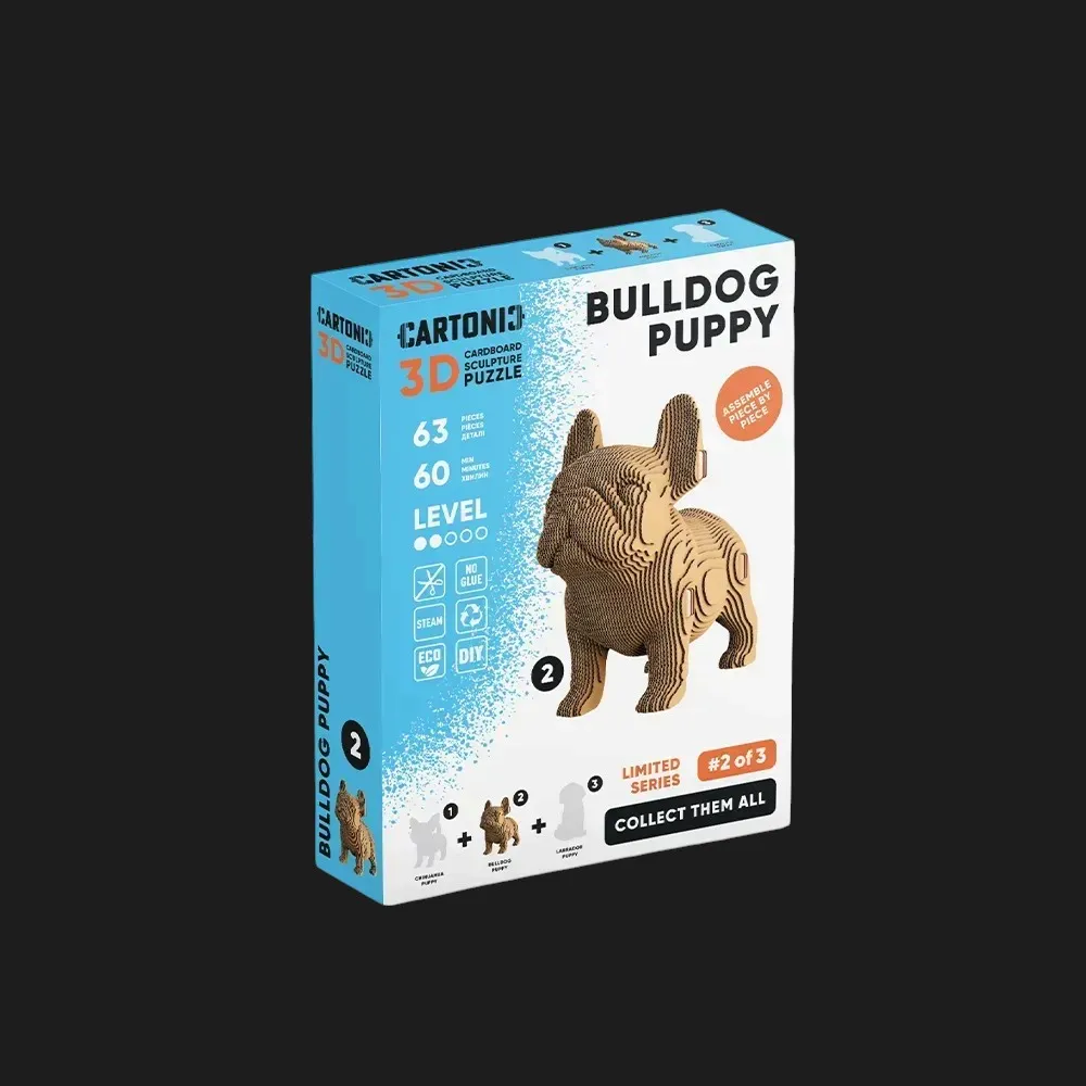 Картонний 3D пазл-конструктор Cartonic Bulldog puppy (CARTMNBULL)