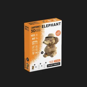 Картонный 3D пазл-конструктор Cartonic Слон (Collectible Elephant) (CCARTELEP)