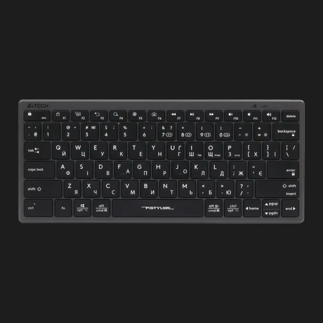 Клавіатура бездротова A4Tech FBX51C (Gray)