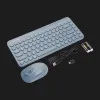 Комплект беспроводной клавиатура+мышь клавиатура+мышь A4Tech FG3200 Air2 (Blue)