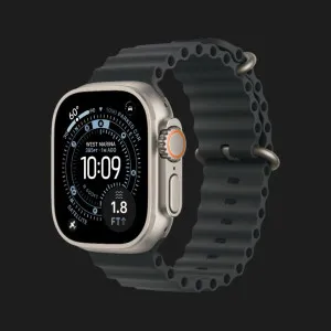 б/у Apple Watch Ultra 3 GPS + LTE, 49mm Natural Titanium Case with Black Ocean Band (Хороший стан)