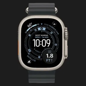 б/у Apple Watch Ultra 3 GPS + LTE, 49mm Natural Titanium Case with Black Ocean Band (Хороший стан)