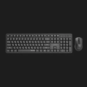 Комплект бездротовий клавіатура+миша клавіатура+миша Gembird KBS-WMS-01-CYRL (Black)