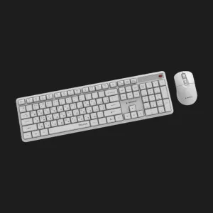 Комплект бездротовий клавіатура+миша клавіатура+миша Gembird KBS-WMS-01-W-CYRL (White)