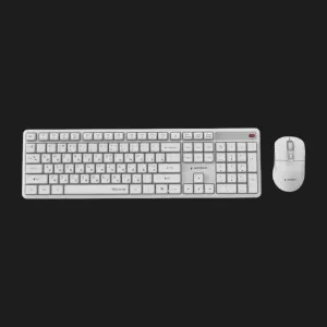 Комплект бездротовий клавіатура+миша клавіатура+миша Gembird KBS-WMS-01-W-CYRL (White)
