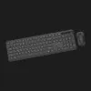 Комплект беспроводной клавиатура+мышь клавиатура+мышь Gembird KBS-WPS-01-CYRL (Black)