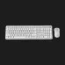 Комплект беспроводной клавиатура+мышь клавиатура+мышь Gembird KBS-WPS-01-CYRL (White)