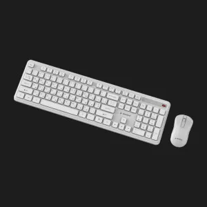Комплект бездротовий клавіатура+миша клавіатура+миша Gembird KBS-WPS-01-CYRL (White)