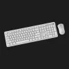 Комплект беспроводной клавиатура+мышь клавиатура+мышь Gembird KBS-WPS-01-CYRL (White)