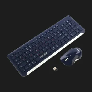 Комплект бездротовий клавіатура+миша клавіатура+миша Maxxter KMS-WCM-01BL-UA (Blue)