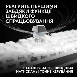 Ігрова клавіатура Logitech G Pro X2 Rapid Magnetic (White)