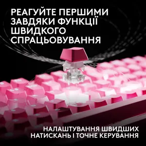 Ігрова клавіатура Logitech G Pro X2 Rapid Magnetic (Pink)