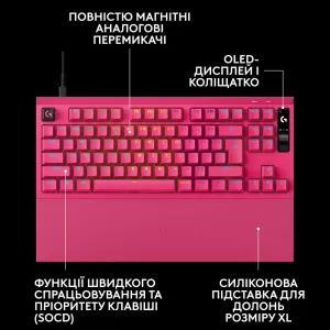 Ігрова клавіатура Logitech G Pro X2 Rapid Magnetic (Pink)