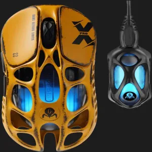 Миша GravaStar Mercury X Pro 8K BT/WL/USB-A RGB (Battle-Worn Yellow)