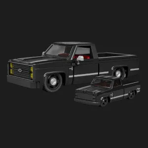 Колекційна машинка-конструктор Mattel Brick Shop Speed Chevy '83 Silverado (JKG42)
