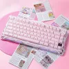 Клавіатура механічна GravaStar Mercury K1 80keys, GravaStar x Kailh Cheery Pink, EN, BT/WL/USB (Sakura Pink)