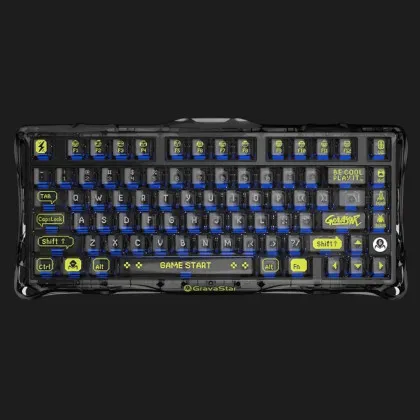 Клавіатура механічна GravaStar Mercury K1 Lite 80keys, GravaStar x BSUN Gray, BT/WL/USB, RGB (Black)