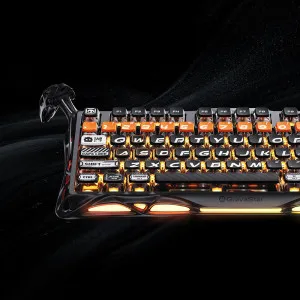 Клавіатура механічна GravaStar Mercury K1 Pro 80keys, GravaStar x Kailh Speedy Mint, BT/WL/USB, RGB (CyberFlare)