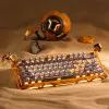 Клавіатура механічна GravaStar Mercury K1 Pro 80keys, GravaStar x Kailh Speedy Mint, BT/WL/USB, RGB (Yellow)
