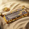 Клавіатура механічна GravaStar Mercury K1 Pro 80keys, GravaStar x Kailh Speedy Mint, BT/WL/USB, RGB (Yellow)