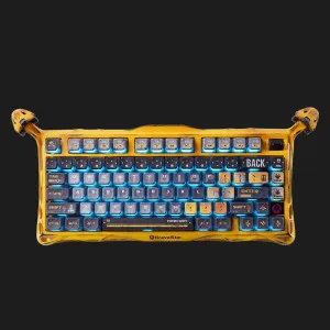 Клавіатура механічна GravaStar Mercury K1 Pro 80keys, GravaStar x Kailh Speedy Mint, BT/WL/USB, RGB (Yellow)