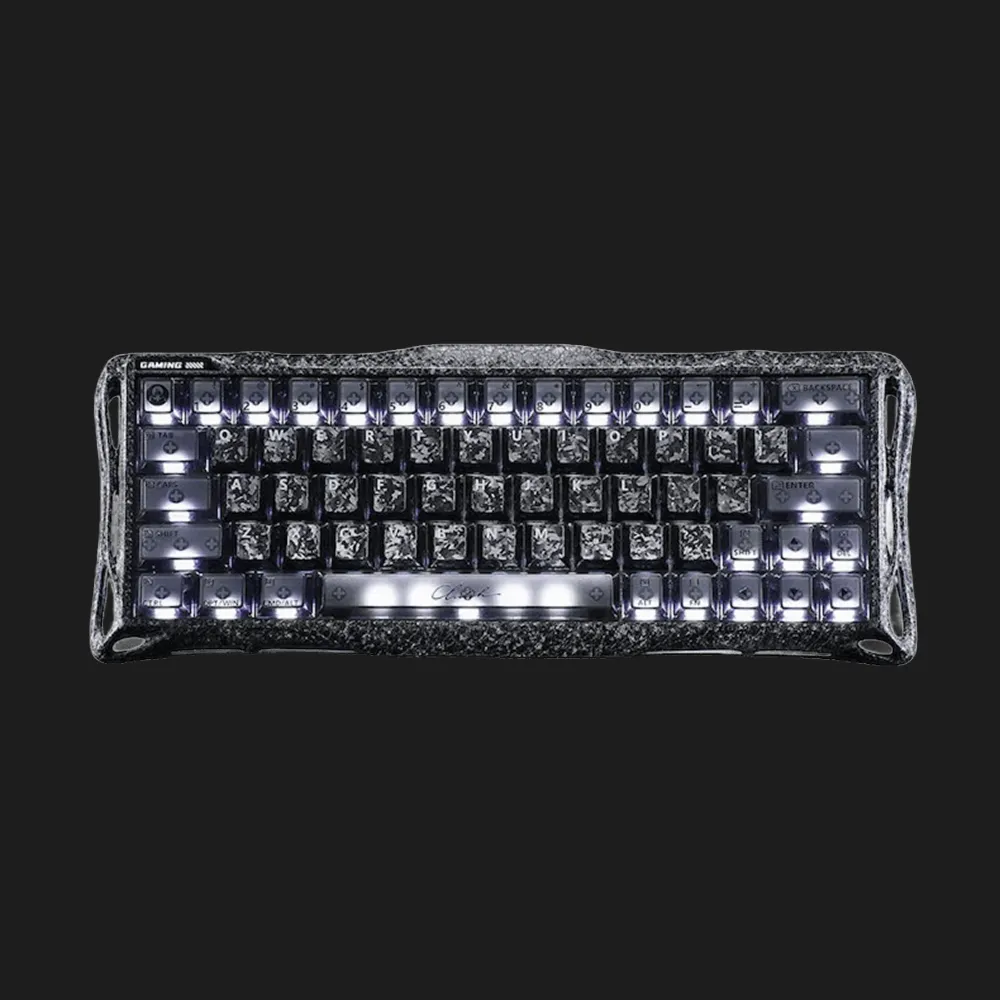 Клавіатура механічна GravaStar Mercury V60 Pro 60keys, UFO Magnetic Gaming, 8K, USB-A, RGB (Cyber Frost Black)