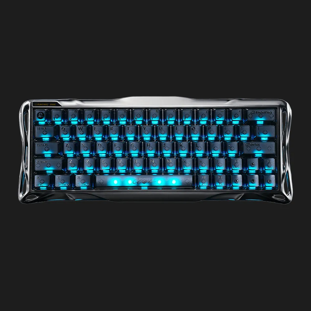 Клавіатура механічна GravaStar Mercury V60 Pro 60keys, UFO Magnetic Gaming, 8K, USB-A, RGB (Gunmetal Smok)