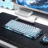Клавіатура механічна GravaStar Mercury V60 Pro 60keys, UFO Magnetic Gaming, 8K, USB-A, RGB (Sliver Frost)