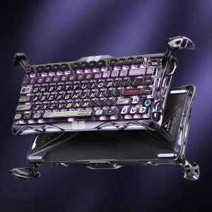 Клавіатура механічна GravaStar Mercury V75 Pro 80keys, GravaStar x Gateron Jade Gaming, USB-A, 8k, RGB (Iron Purple)