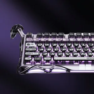 Клавіатура механічна GravaStar Mercury V75 Pro 80keys, GravaStar x Gateron Jade Gaming, USB-A, 8k, RGB (Iron Purple)