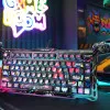 Клавіатура механічна GravaStar Mercury V75 Pro 80keys, GravaStar x Gateron Jade Gaming, USB-A, 8k, RGB (Neon Graffiti)