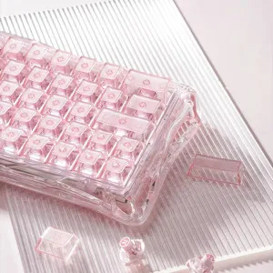 Клавіатура механічна GravaStar Mercury V60 60keys, UFO Magnetic Gaming, 8K, USB-A, RGB (Crystal Rose)