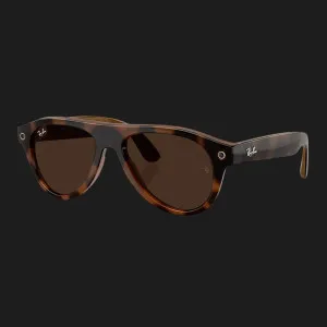 Смарт-окуляри Ray-Ban Meta Aviator (Gen 3) (Polished Havana/Clear to Brown Transitions) (RW4016 6905M4 54-18) (M)