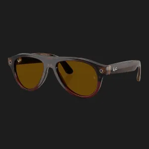 Смарт-окуляри Ray-Ban Meta Aviator (Gen 3) (Polished Transparent Umber/Clear to Jade Transitions) (RW4016 6912JD 54-18) (M)