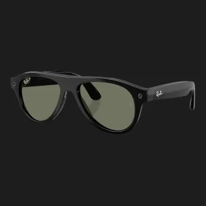 Смарт-окуляри Ray-Ban Meta Aviator (Gen 3) (Shiny Black/Green Polarized) (RW4016 601/9A 54-18) (M)