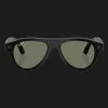 Смарт-окуляри Ray-Ban Meta Aviator (Gen 3) (Shiny Black/Green Polarized) (RW4016 601/9A 54-18) (M)