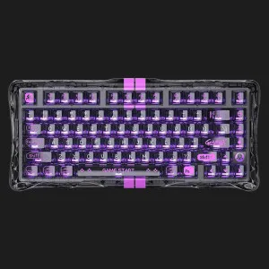 Клавиатура механическая GravaStar Mercury V75 Lite 75keys, Blackcore, USB-A, (Transparent Black)