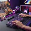 Клавіатура механічна GravaStar Mercury V75 Lite 75keys, Blackcore, USB-A, (Transparent Black)