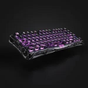 Клавиатура механическая GravaStar Mercury V75 Lite 75keys, Blackcore, USB-A, (Transparent Black)