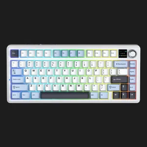 Клавиатура беспроводная AULA F75 MAX Wireless Gasket Keyboard Reaper switch, 2.4G, BT, (White) (EN/UA)