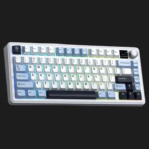 Клавиатура беспроводная AULA F75 MAX Wireless Gasket Keyboard Reaper switch, 2.4G, BT, (White) (EN/UA)