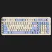 Клавиатура беспроводная AULA S99 2.4G wireless, BT, Membrane keyboard (White/Purple)