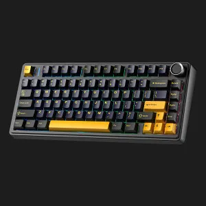 Клавиатура беспроводная AULA F75 Wired Gasket keycap pink switch (EN/UA) (Black)
